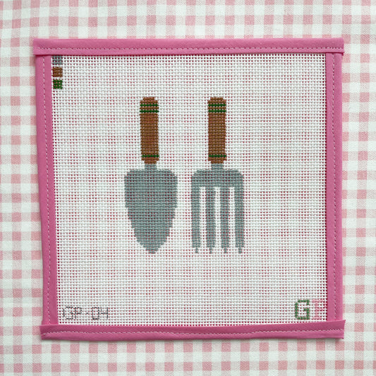 Garden Spade and Rake, Green