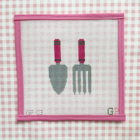 Garden Spade and Rake, Pink