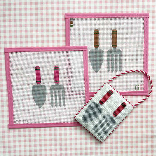 Garden Spade and Rake, Green